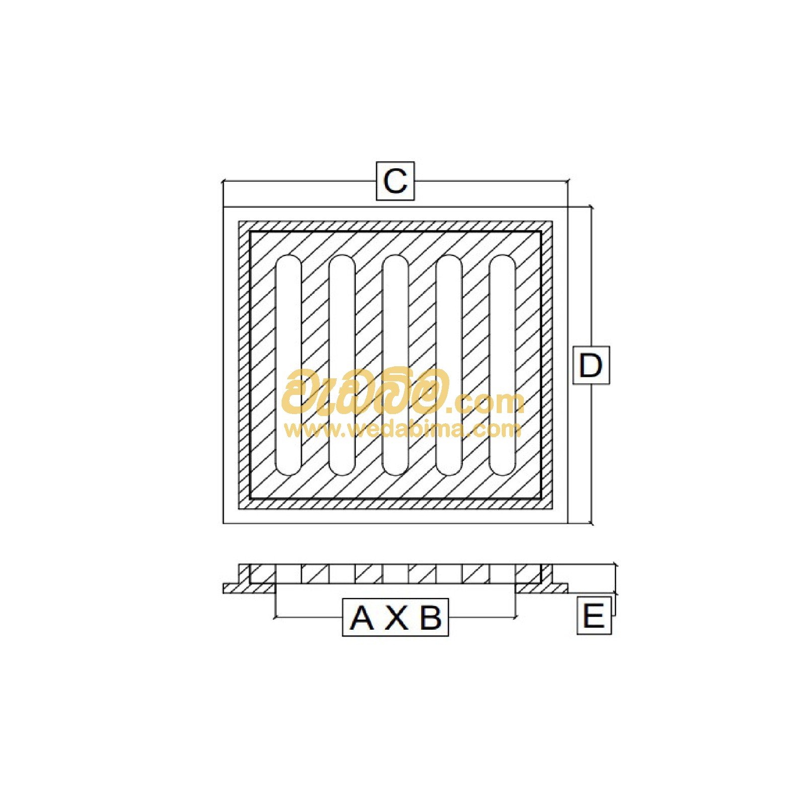 200mm x 200mm Single seal Cast-iron Manhole cover