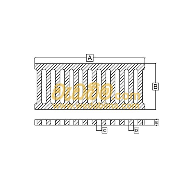 600mm x 250mm x 50mm Thick Cast-iron Grating