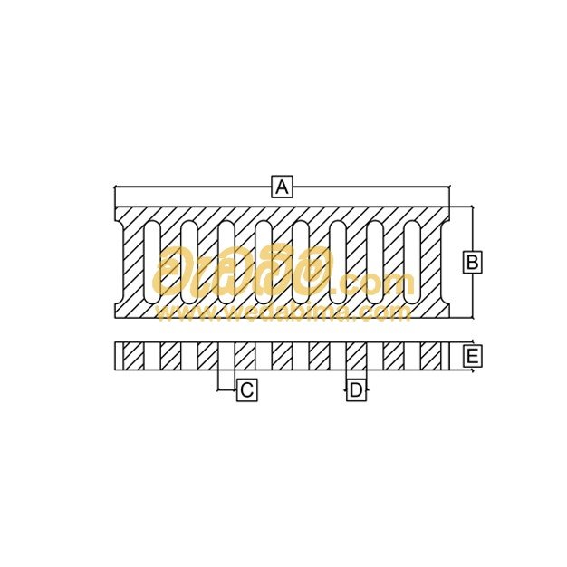 200mm x 600mm x 40mm Thick Cast-iron Grating