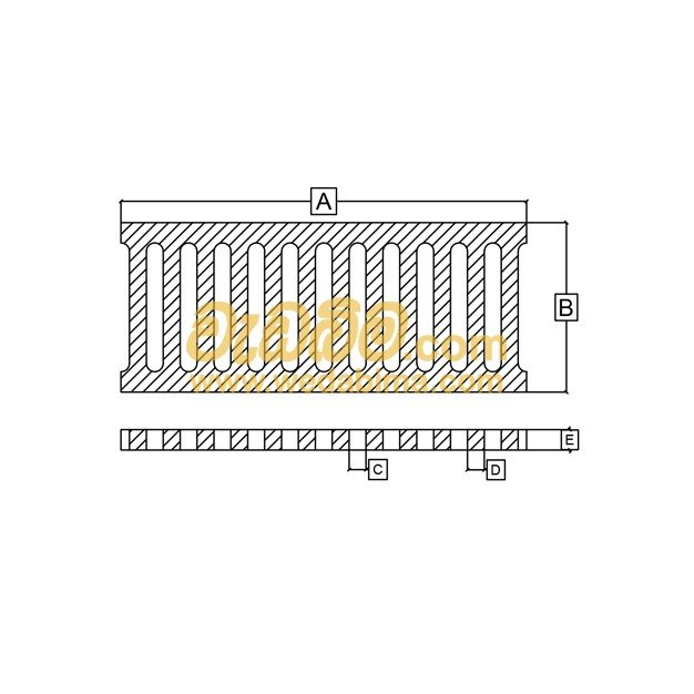 300mm x 600mm x 40mm Thick Cast-iron Grating