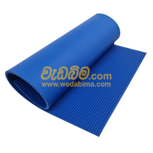 10m Blue Medium Rib Rubber Role